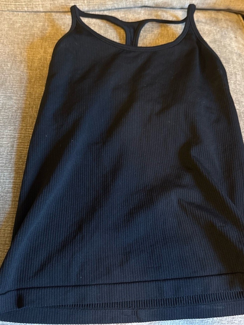 Athleta Black Ribbed Tank Skirt